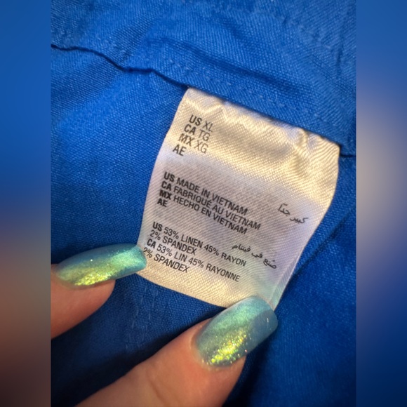 Women’s linen paper bag waist pants created for Macy’s, size XL - Picture 7 of 7